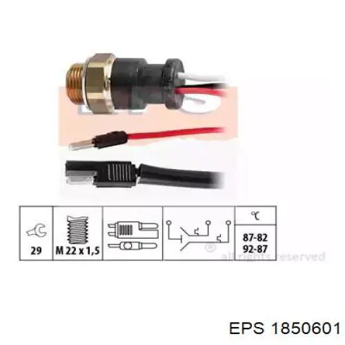 Датчик температури радіатора EPS 1850601 ціна, від 16.63 USD