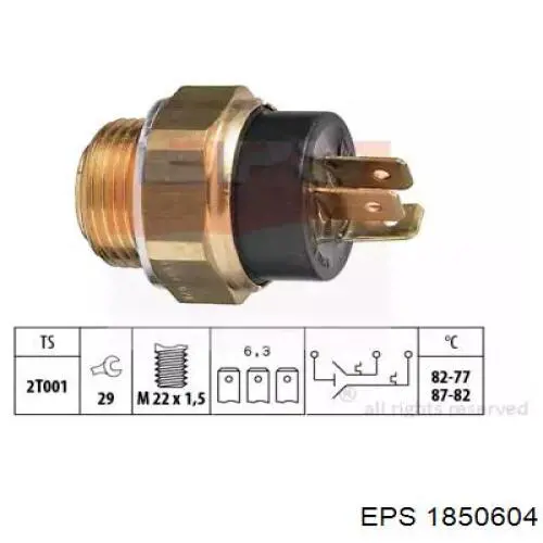 1850604 EPS термо-датчик включення вентилятора радіатора