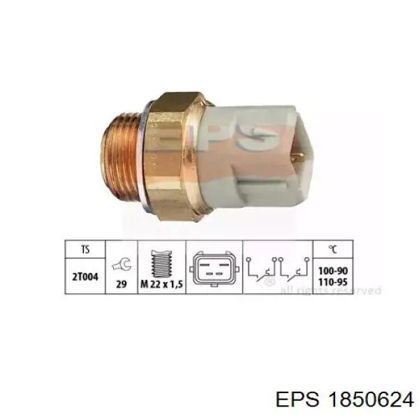 Датчик температури радіатора EPS 1850624 ціна, від 13.10 USD