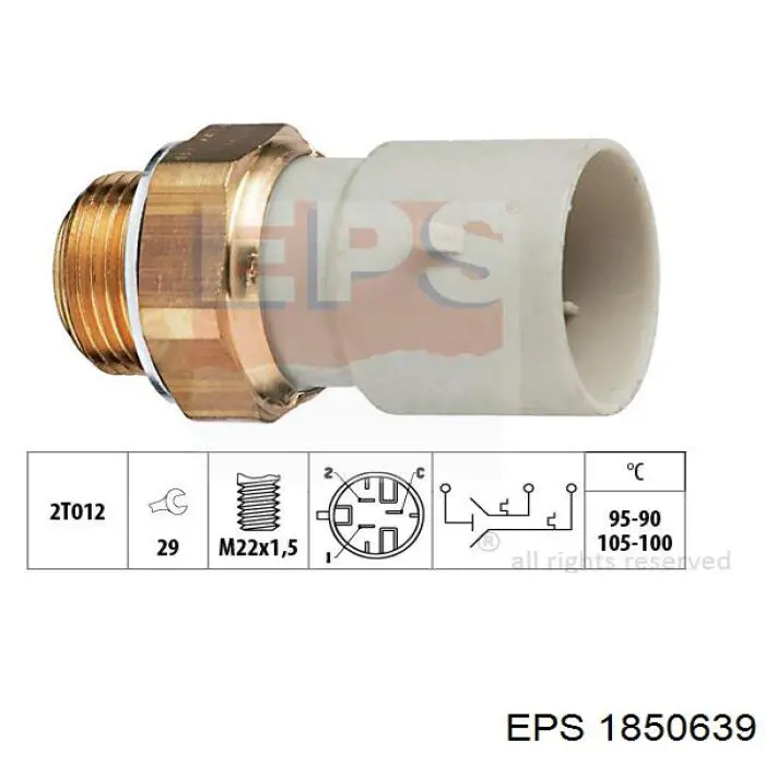 1850639 EPS термо-датчик включення вентилятора радіатора