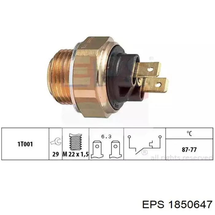 Купити 7700839072 Renault (RVI) Датчик включення вентилятора