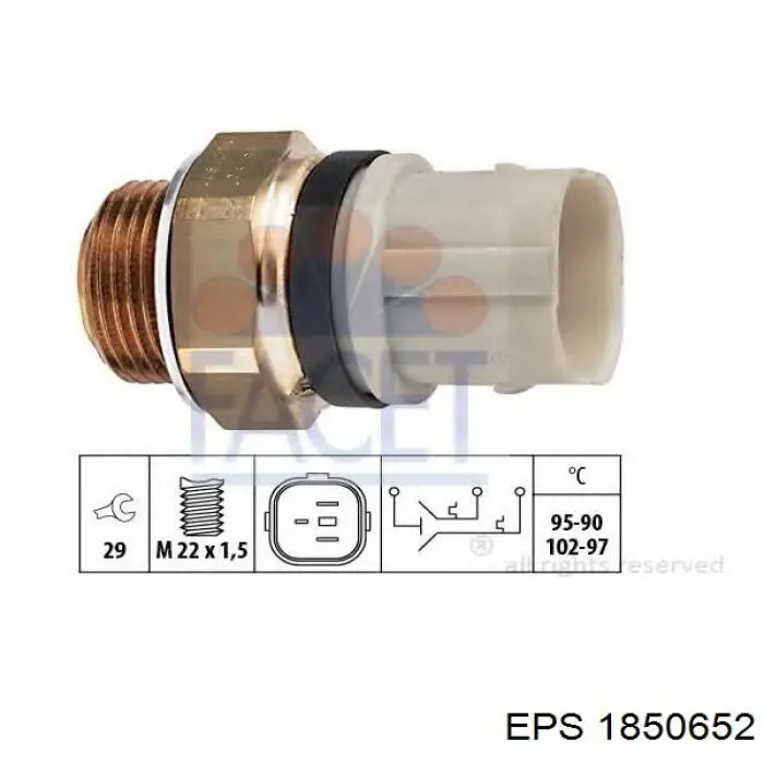 1850652 EPS термо-датчик включення вентилятора радіатора