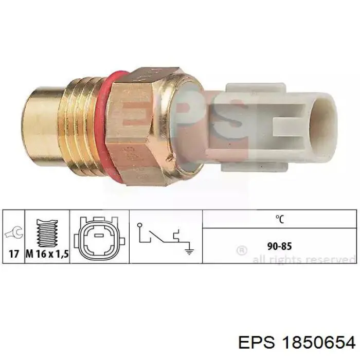 1850654 EPS Термо-датчик включення вентилятора радіатора