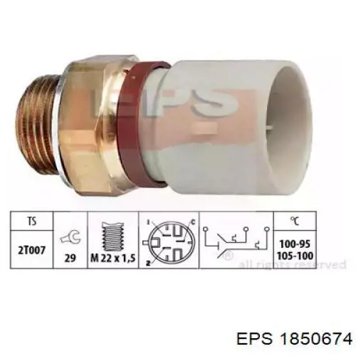1850674 EPS термо-датчик включення вентилятора радіатора