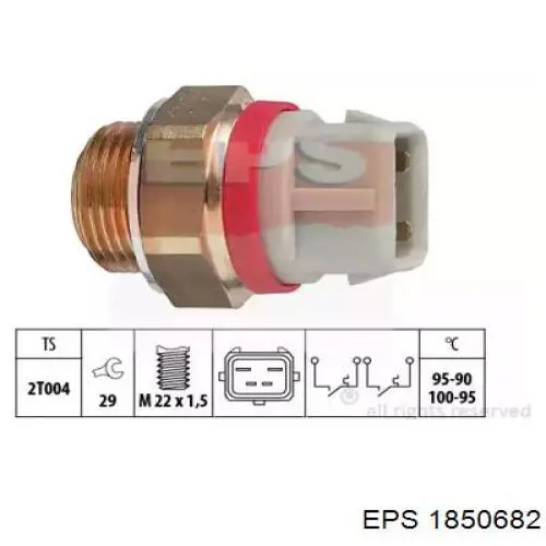 Датчик температури радіатора EPS 1850682 ціна, від 12.68 USD