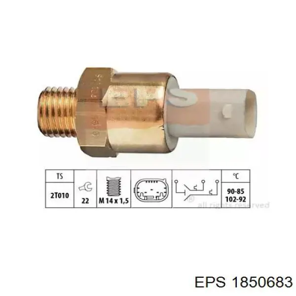1850683 EPS термо-датчик включення вентилятора радіатора