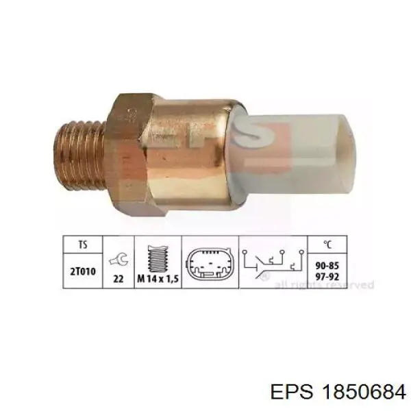 1850684 EPS термо-датчик включення вентилятора радіатора