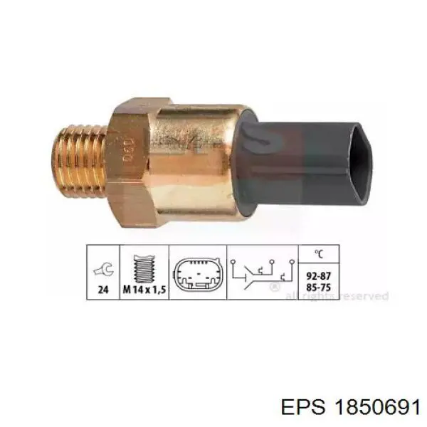 Термо-датчик включення вентилятора радіатора 1850691 EPS