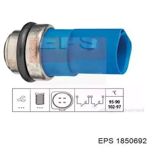 Датчик температури радіатора EPS 1850692 ціна, від 6.76 USD