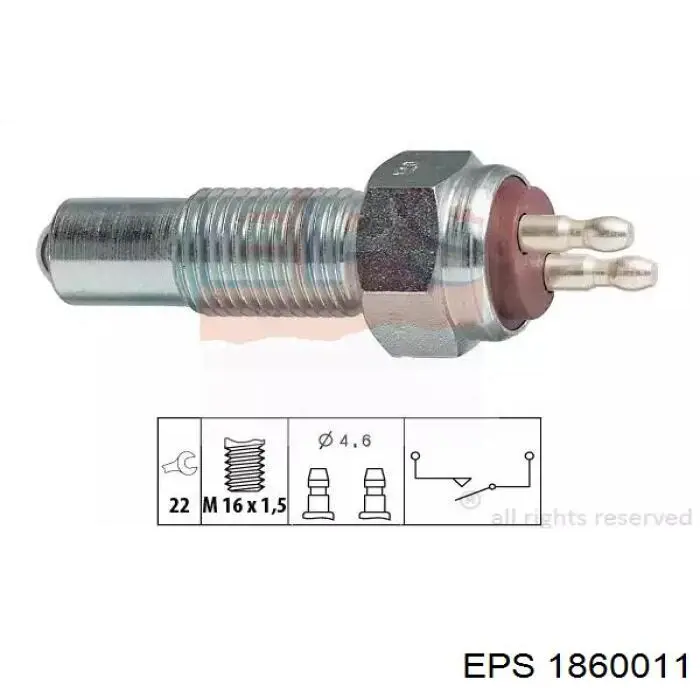 Датчик ліхтарів заднього ходу Dello/Automega 150098310 ціна, від 4.51 USD