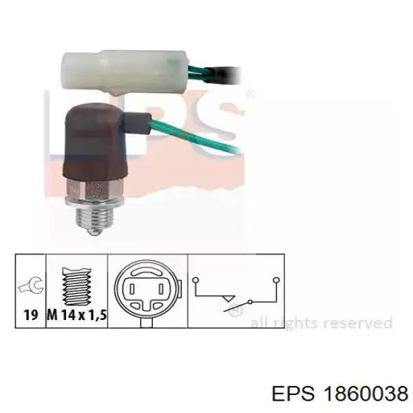 Датчик включення ліхтарів заднього ходу 1860038 EPS