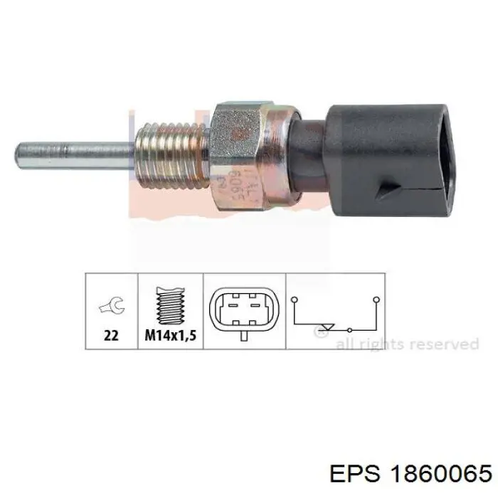 Датчик ліхтарів заднього ходу EPS 1860065 ціна, від 16.88 USD