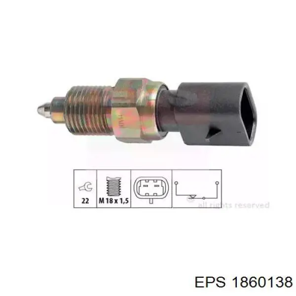 Датчик ліхтарів заднього ходу EPS 1860138 ціна, від 10.95 USD