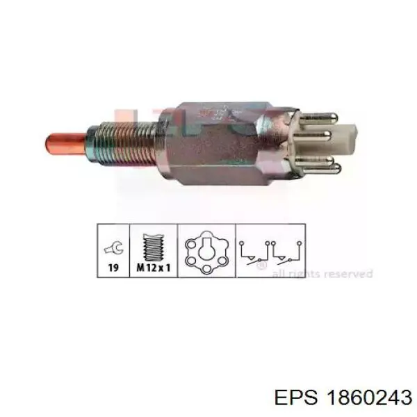 Датчик включення ліхтарів заднього ходу 1860243 EPS