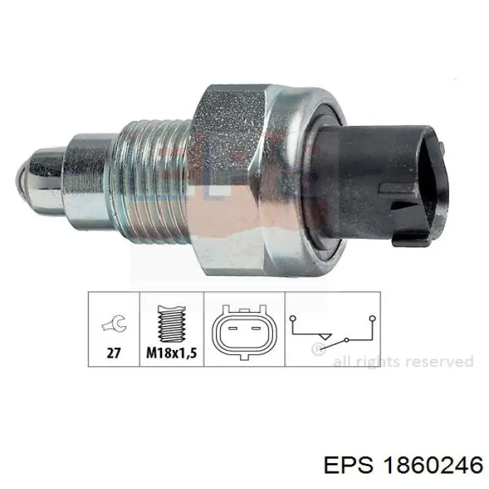 Датчик ліхтарів заднього ходу EPS 1860246 ціна, від 15.39 USD