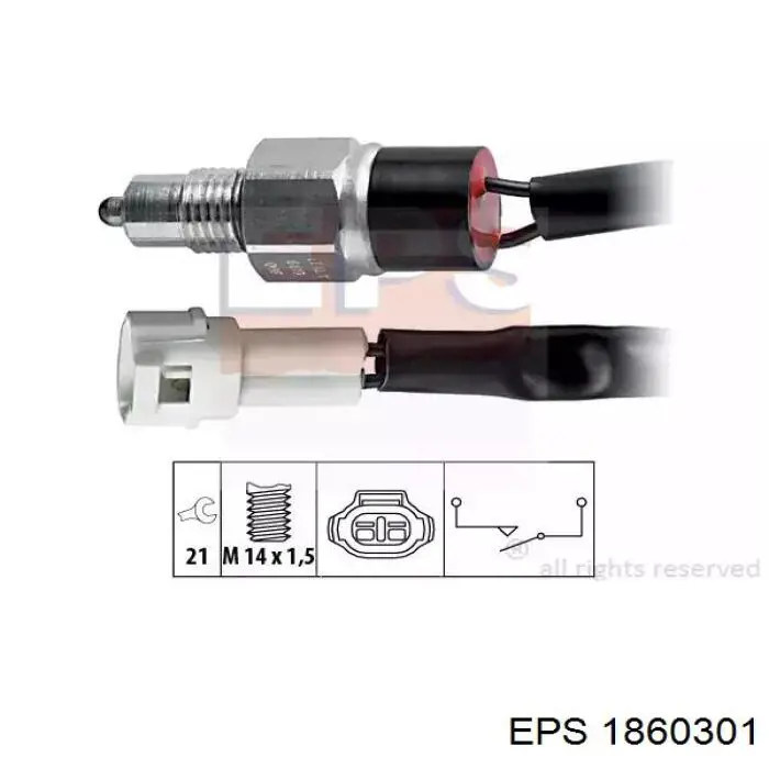 Датчик ліхтарів заднього ходу EPS 1860301 ціна, від 23.37 USD
