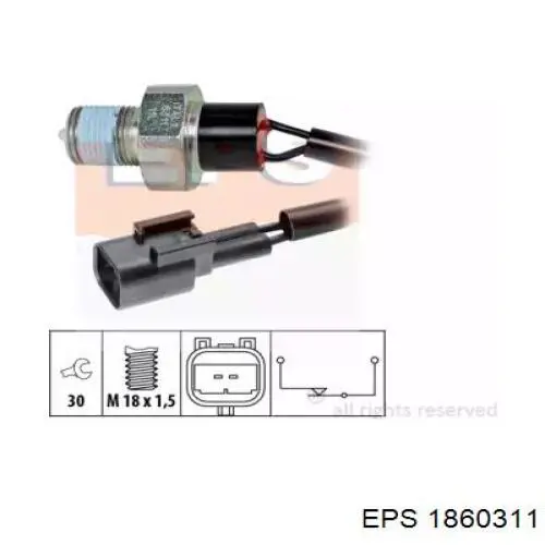 Датчик ліхтарів заднього ходу EPS 1860311 ціна, від 17.62 USD