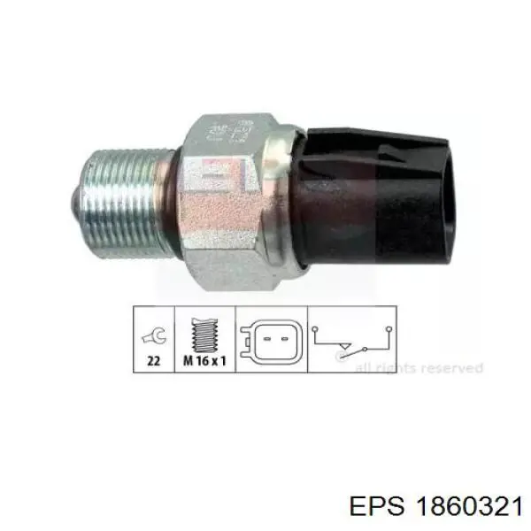 Датчик ліхтарів заднього ходу EPS 1860321 ціна, від 8.96 USD