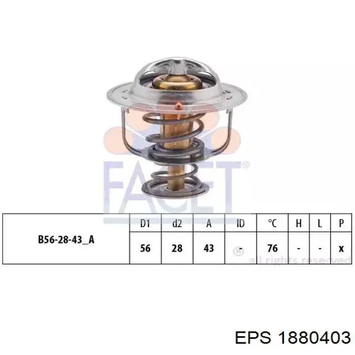 Автомобільний термостат Vernet TH629582 ціна, від 10.38 USD