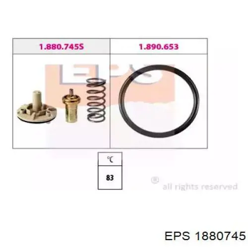Автомобільний термостат EPS 1880745 ціна, від 17.77 USD