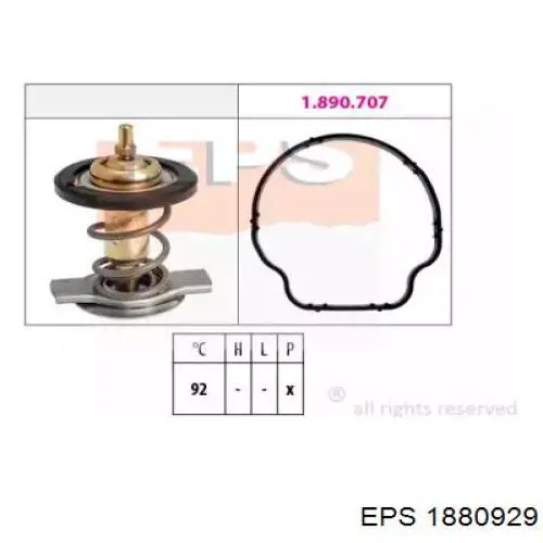 Автомобільний термостат EPS 1880929 ціна, від 15.42 USD