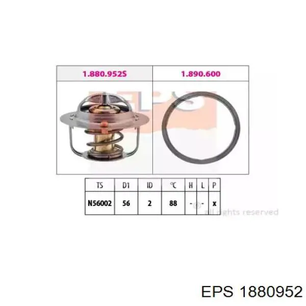 Автомобільний термостат EPS 1880952 ціна, від 12.28 USD