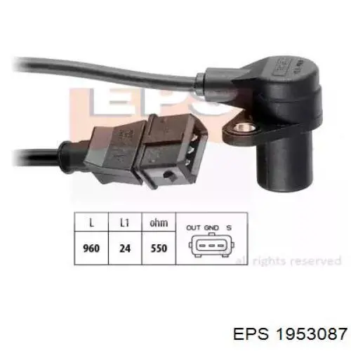 Датчик обертів колінвалу EPS 1953087 ціна, від 26.21 USD
