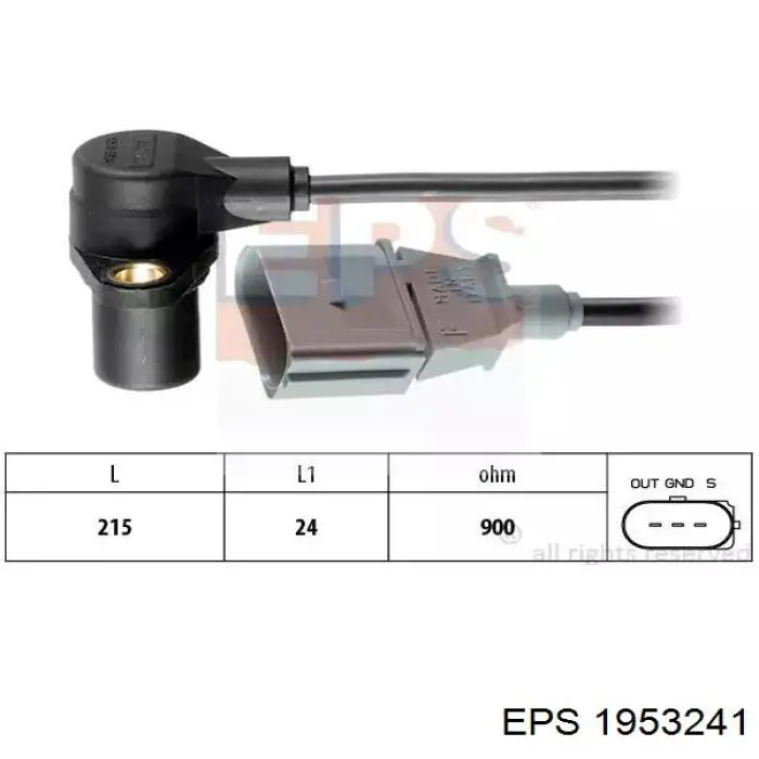Датчик обертів колінвалу EPS 1953241 ціна, від 12.60 USD