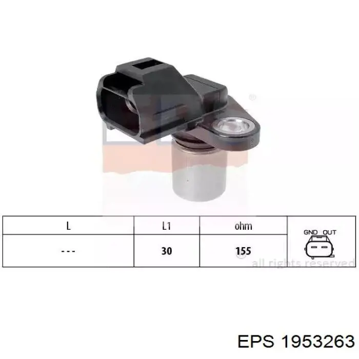 Датчик обертів колінвалу EPS 1953263 ціна, від 14.44 USD