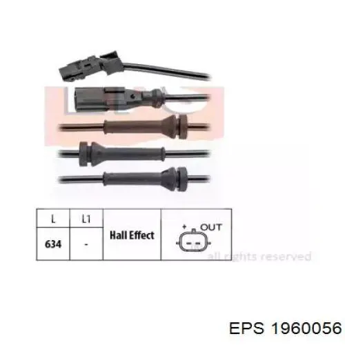 Датчик ABS передній EPS 1960056 ціна, від 16.29 USD