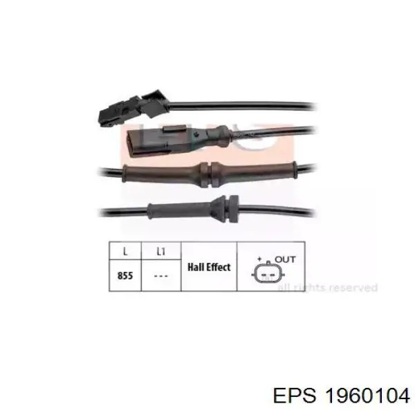 Датчик АБС (ABS) задній EPS 1960104 ціна, від 13.04 USD