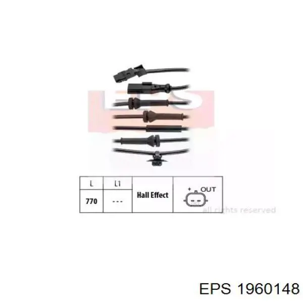 Датчик АБС (ABS) передній 1960148 EPS