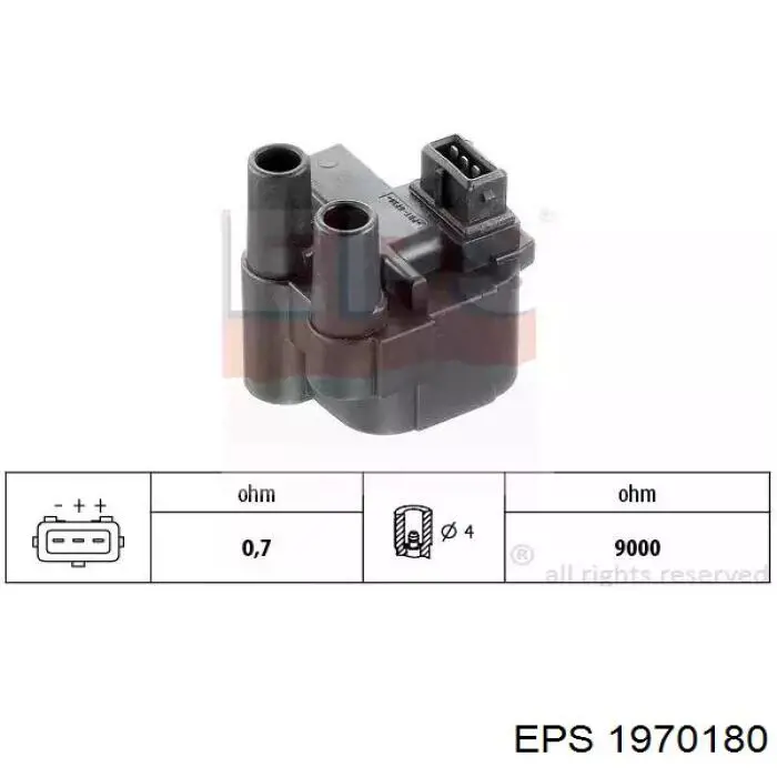 Котушка запалювання EPS 1970180 ціна, від 14.59 USD