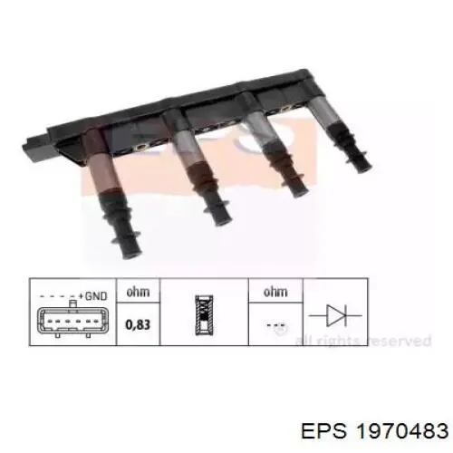 Котушка запалювання 1970483 EPS