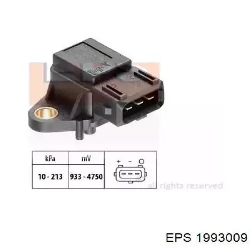 Купити PS10166 Delphi Датчик абсолютного тиску