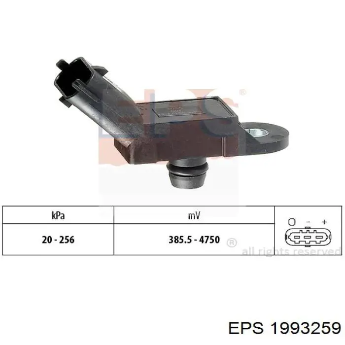 MAP сенсор EPS 1993259 ціна, від 26.58 USD