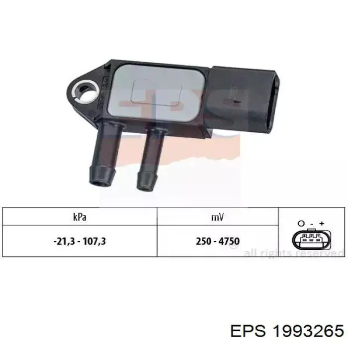 Датчик тиску вихлопних газів EPS 1993265 ціна, від 19.98 USD