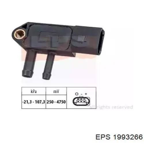 Датчик тиску вихлопних газів 1993266 EPS