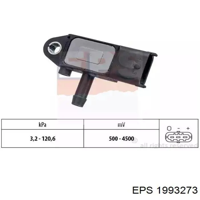 Купити 93187247 Opel Датчик тиску вихлопних газів