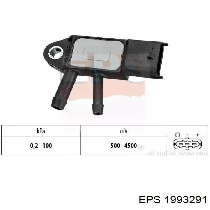 Датчик тиску вихлопних газів EPS 1993291 ціна, від 28.36 USD