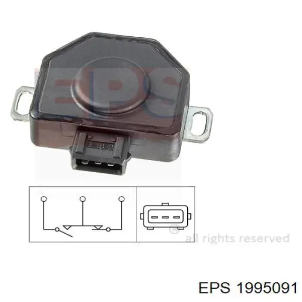 90281020 Opel датчик положення дросельної заслінки (потенціометр)