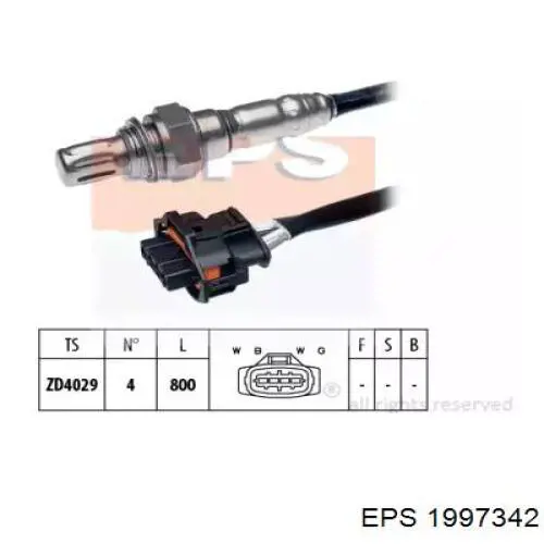 Лямбдазонд, датчик кисню до каталізатора 1997342 EPS