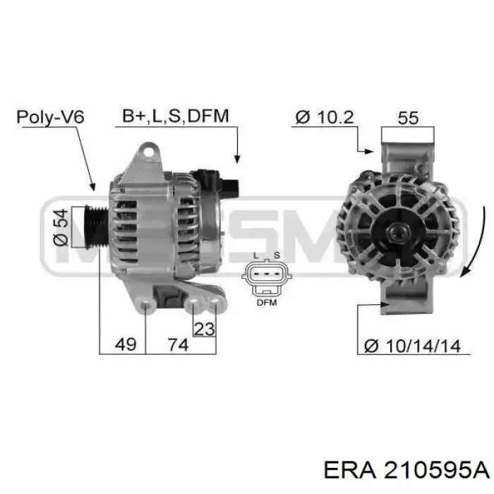 Генератор ERA 210595A ціна, від 156.71 USD