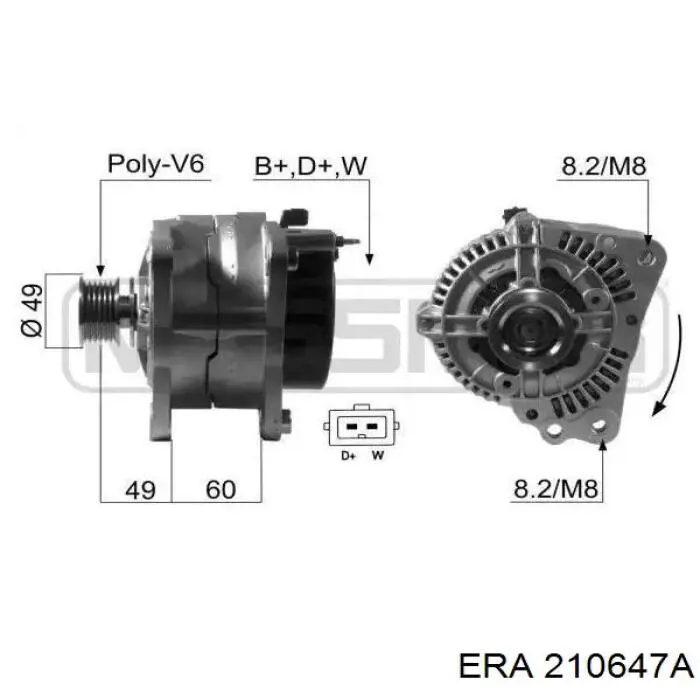 Генератор ERA 210647A ціна, від 161.73 USD
