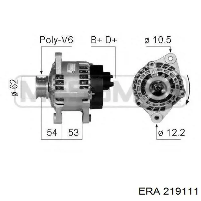  Шків генератора Lancia Kappa 