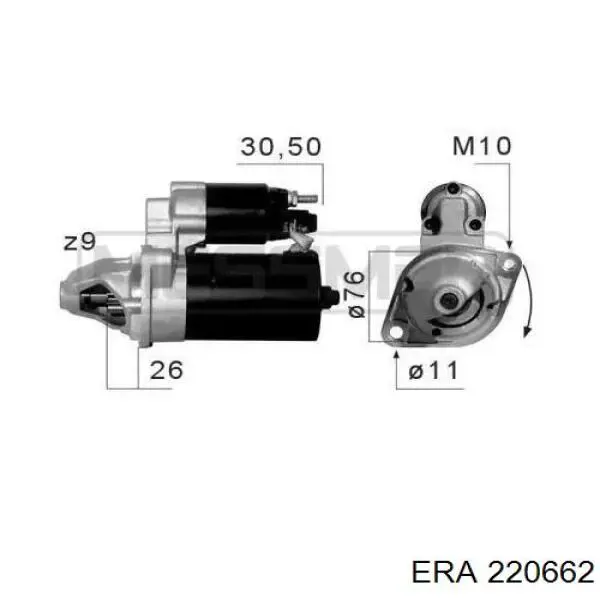 Стартер ERA 220662 ціна, від 63.70 USD