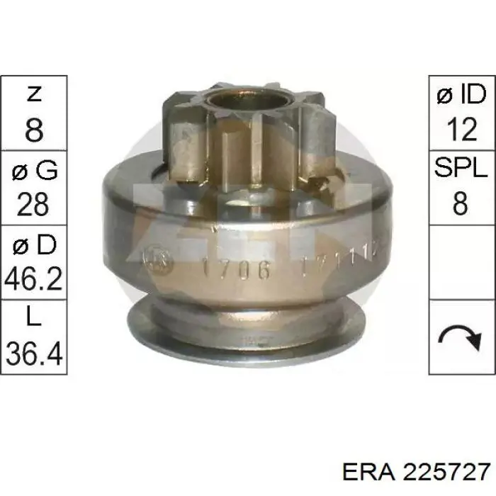Привід стартера бендикс на KIA Cerato I LD