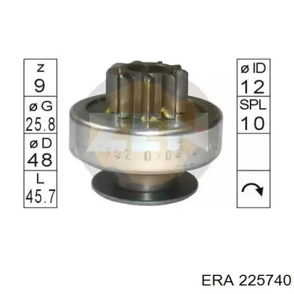Купити 225740 ERA Бендикс стартера
