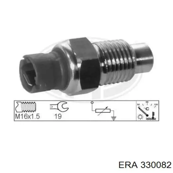 Датчик температури охлоджуючої рідини, на прилад 330082 ERA