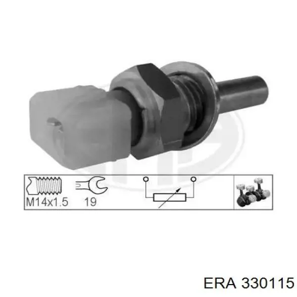 330115 ERA Датчик температури охл.жідкості, на прилад